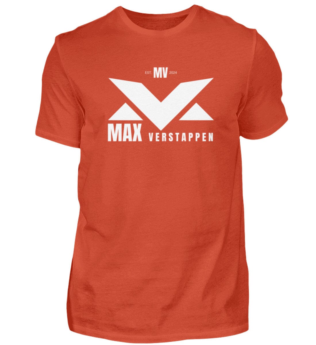 Max Verstappen Limited Edition 2024 - Shirt Herren Basic T-Shirt Novawear Sunset Orange XS 