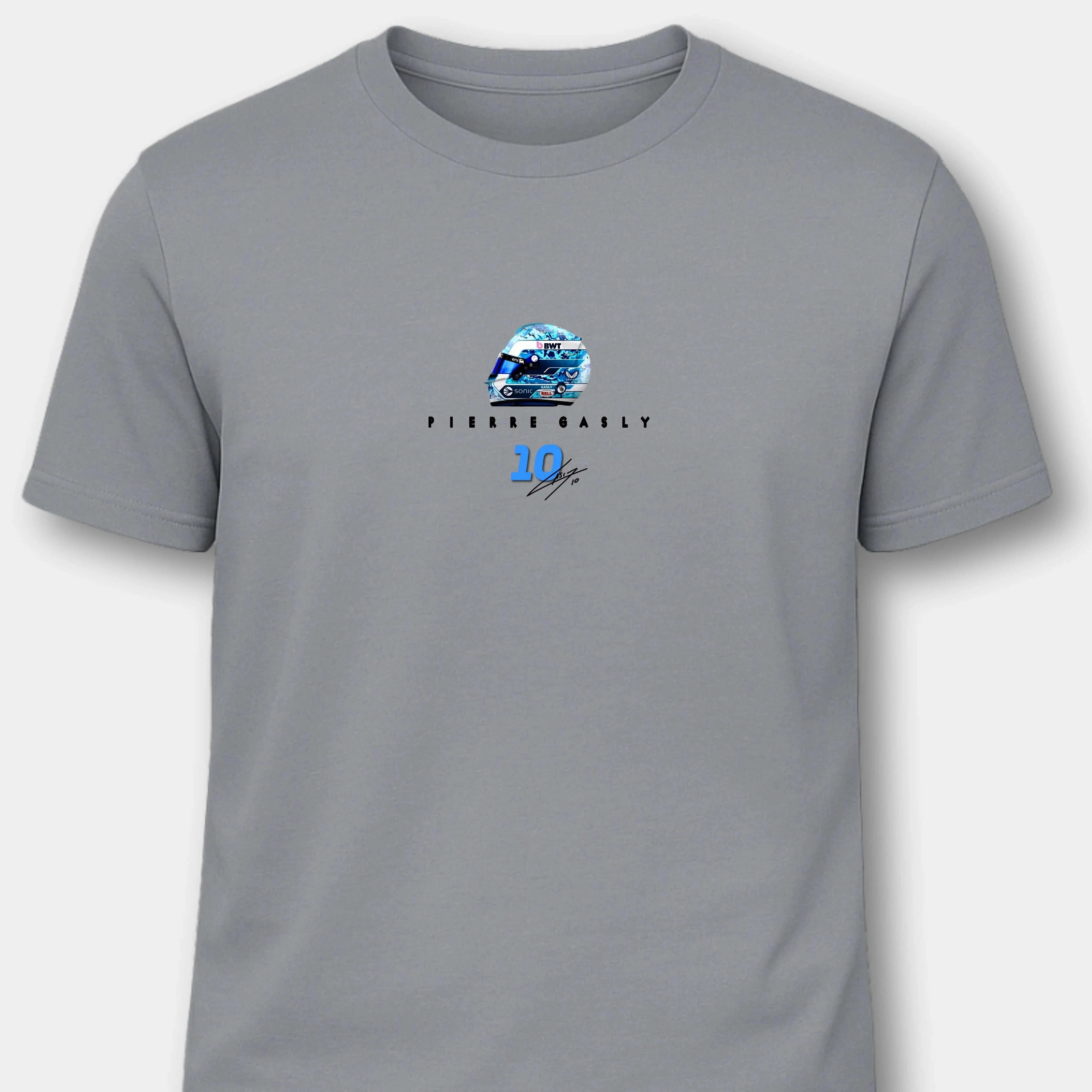 Pierre Gasly Alpine F1 - Herren Shirt T-Shirts Novawear Pacific Grey S 