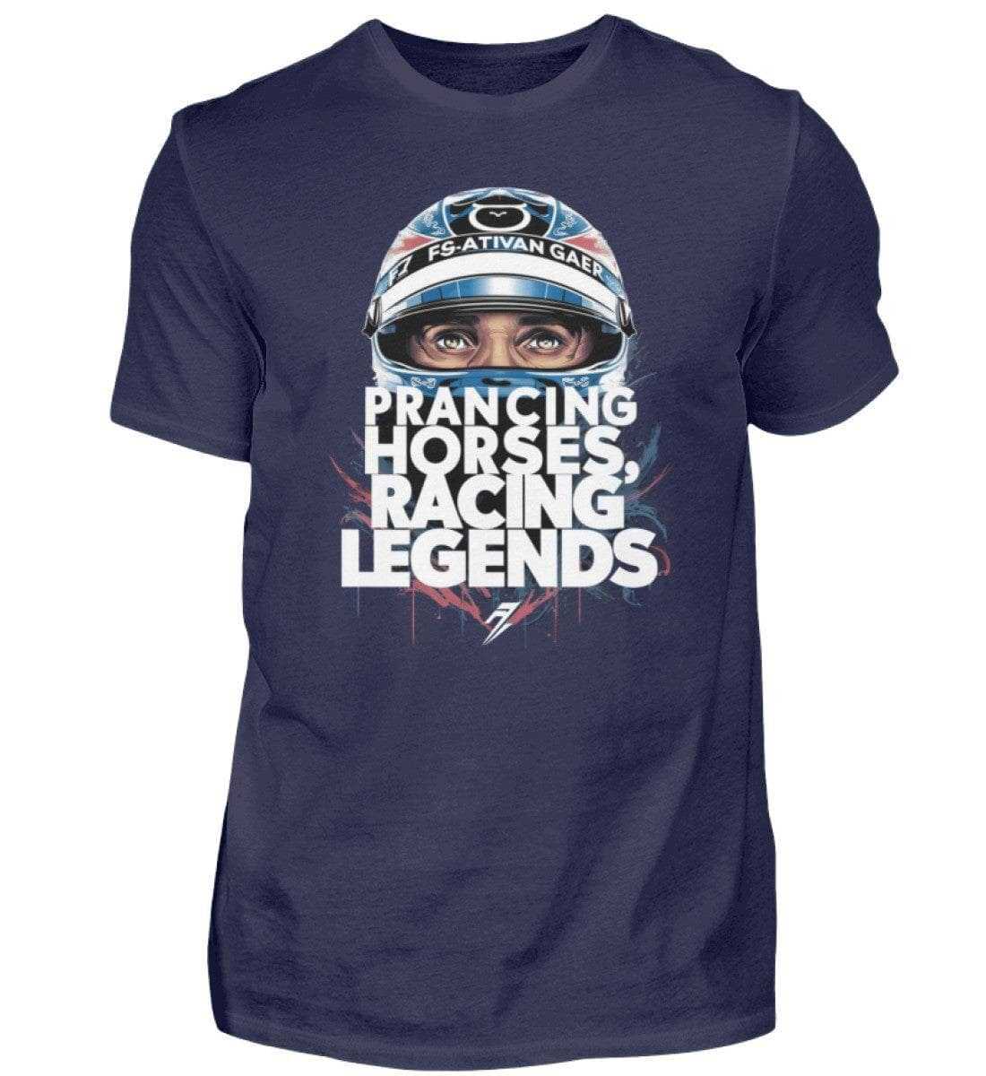 Prancing horses, racing legends - Unisex Shirt T-Shirt Novawear Navy XS 