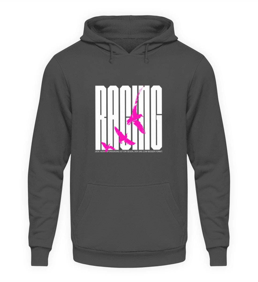 Racing Fly - Unisex Hoodie Unisex Hoodie Novawear Steel Grey (Solid) XS 