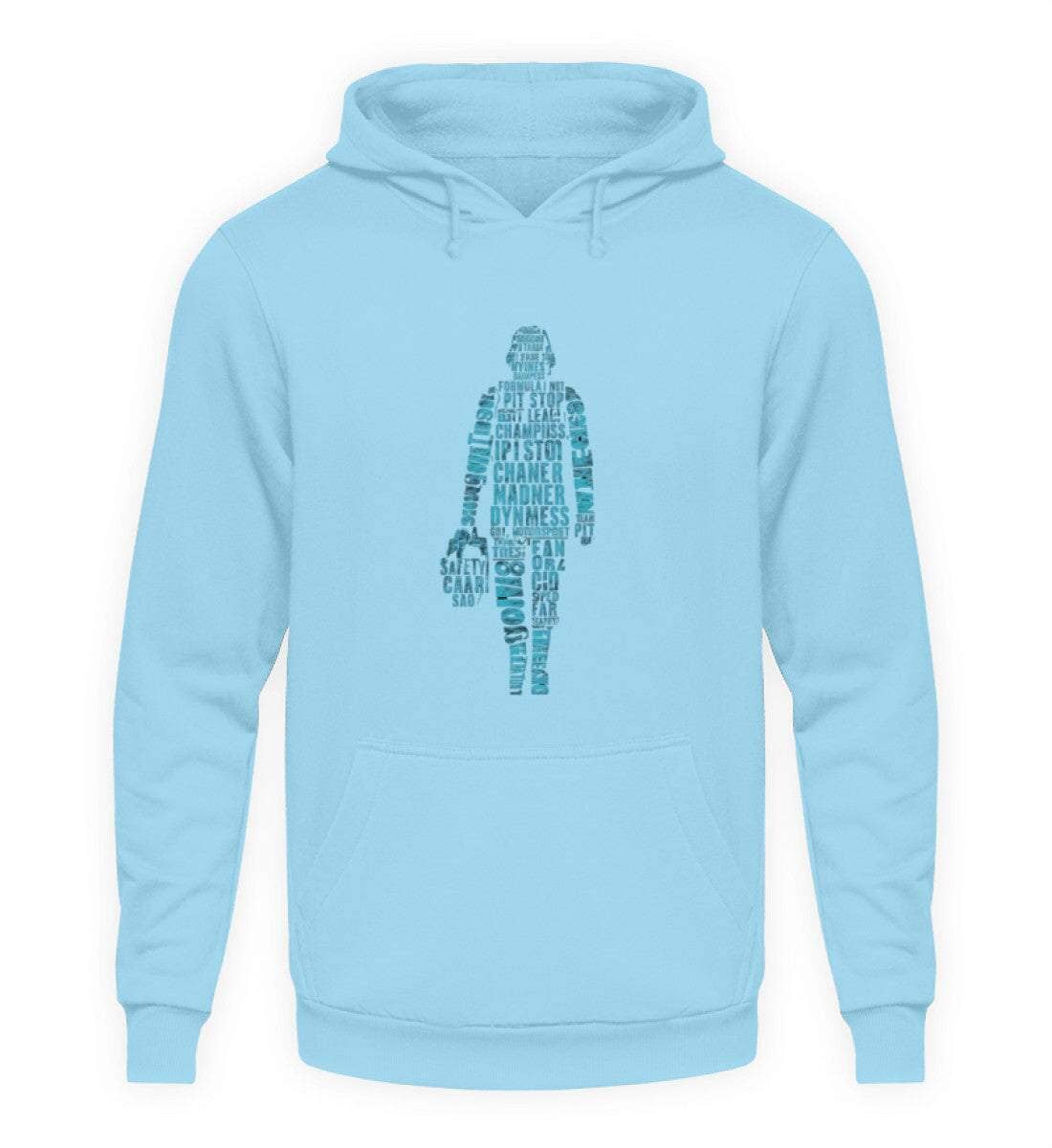 Racing in Typo - Unisex Hoodie Hoodie Novawear Himmelblau XS 