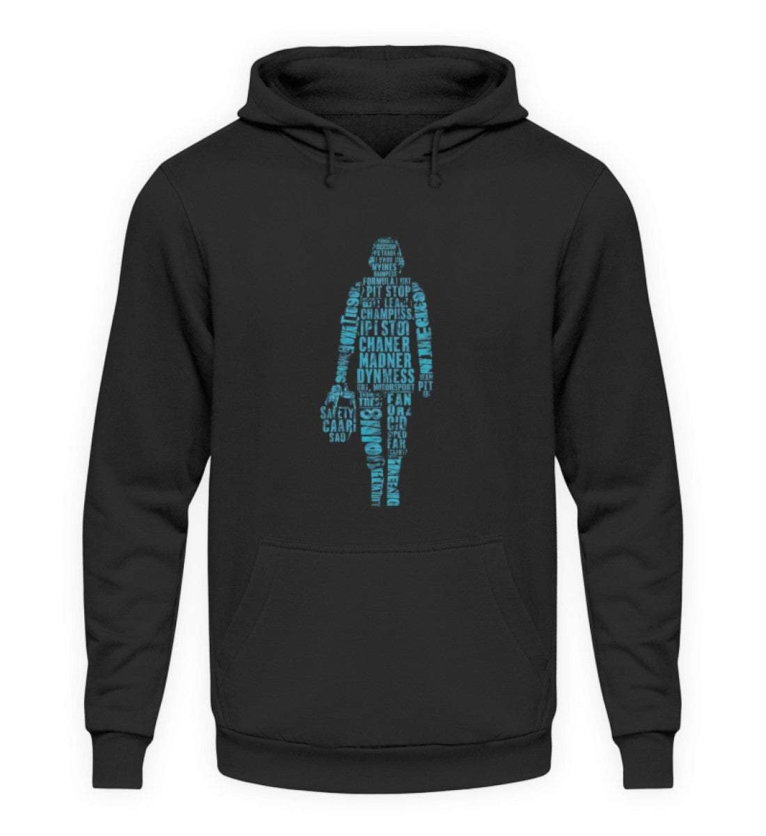 Racing in Typo - Unisex Hoodie Hoodie Novawear Tief Schwarz XS 