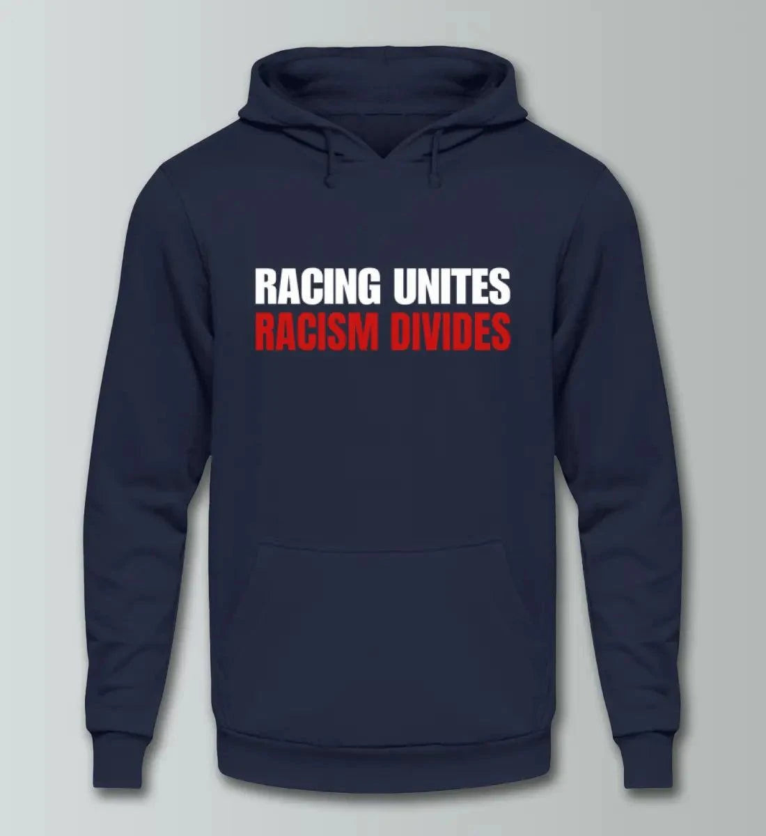 Racing Unites - Racism Divides - Unisex Kapuzenpullover Hoodie Kapuzenpullover Novawear Oxford Navy XS 