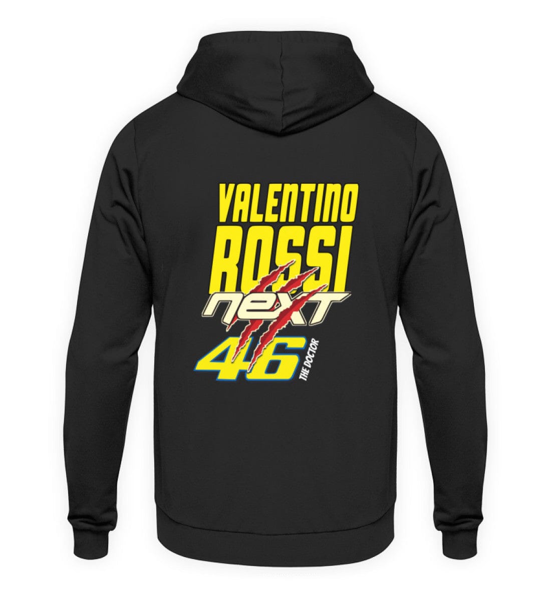 Valentino Rossi Backprint - Hoodie Unisex Hoodie Novawear Deep Black XS 