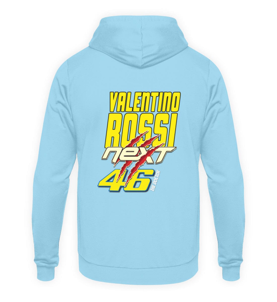 Valentino Rossi Backprint - Hoodie Unisex Hoodie Novawear Sky Blue XS 