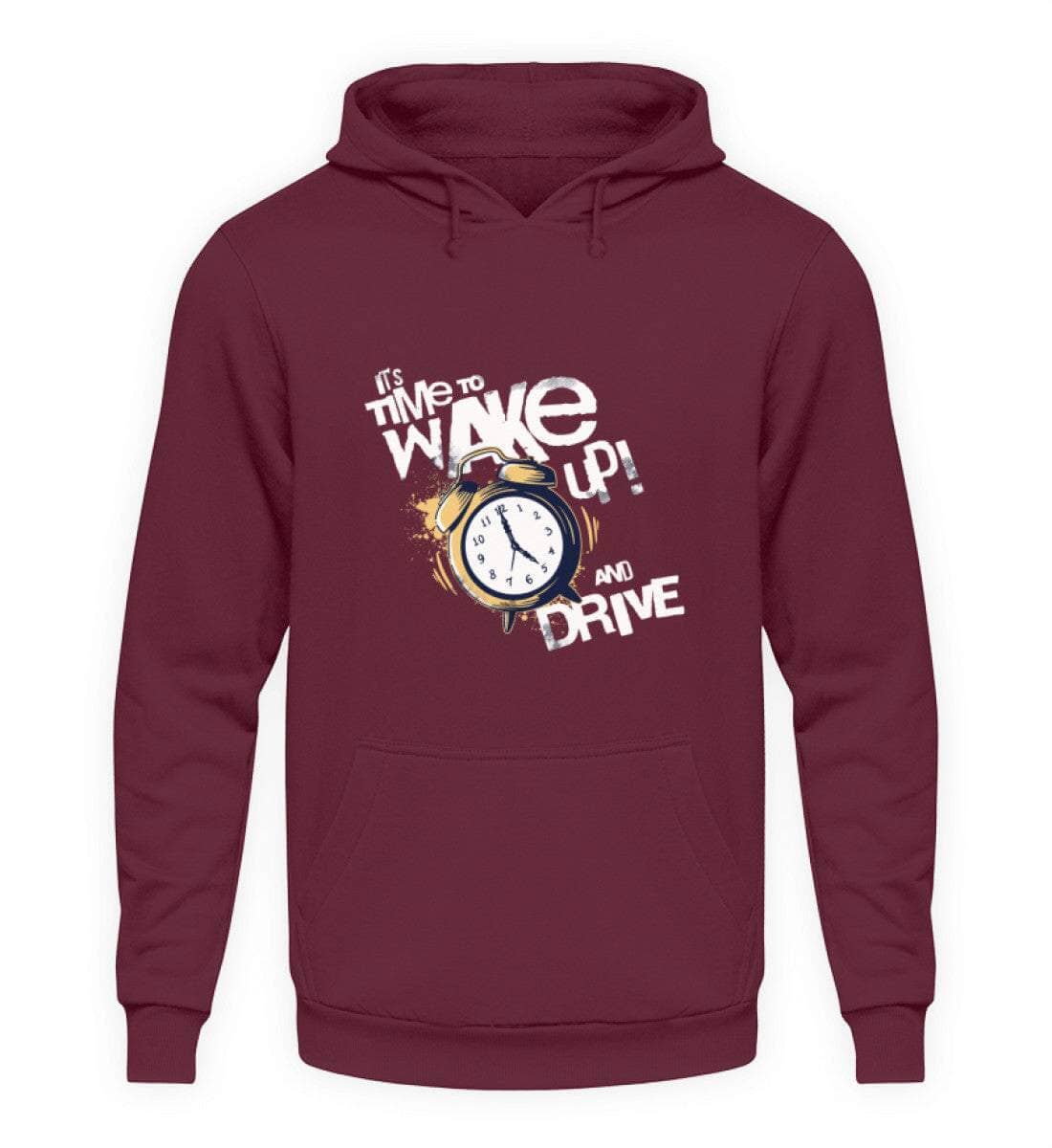 Wake up an drive - Unisex Hoodie Unisex Hoodie Novawear Burgundy XS 