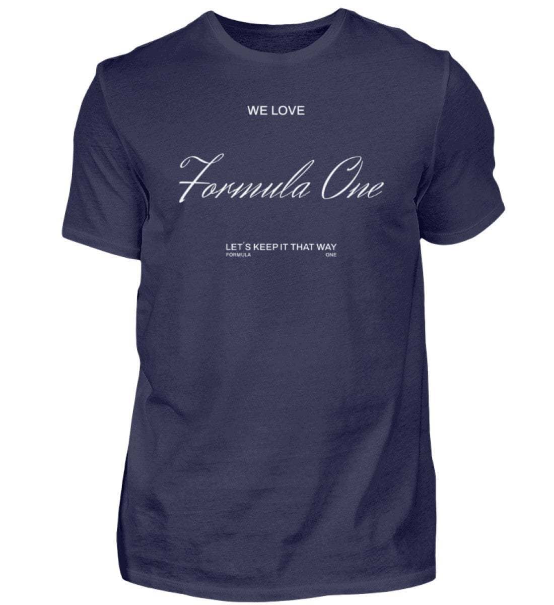 We Love Formula One Herren T-Shirt - Stylisches F1 Shirt | 100% Baumwolle | NOVAWEAR Herren Basic T-Shirt Novawear Navy XS 