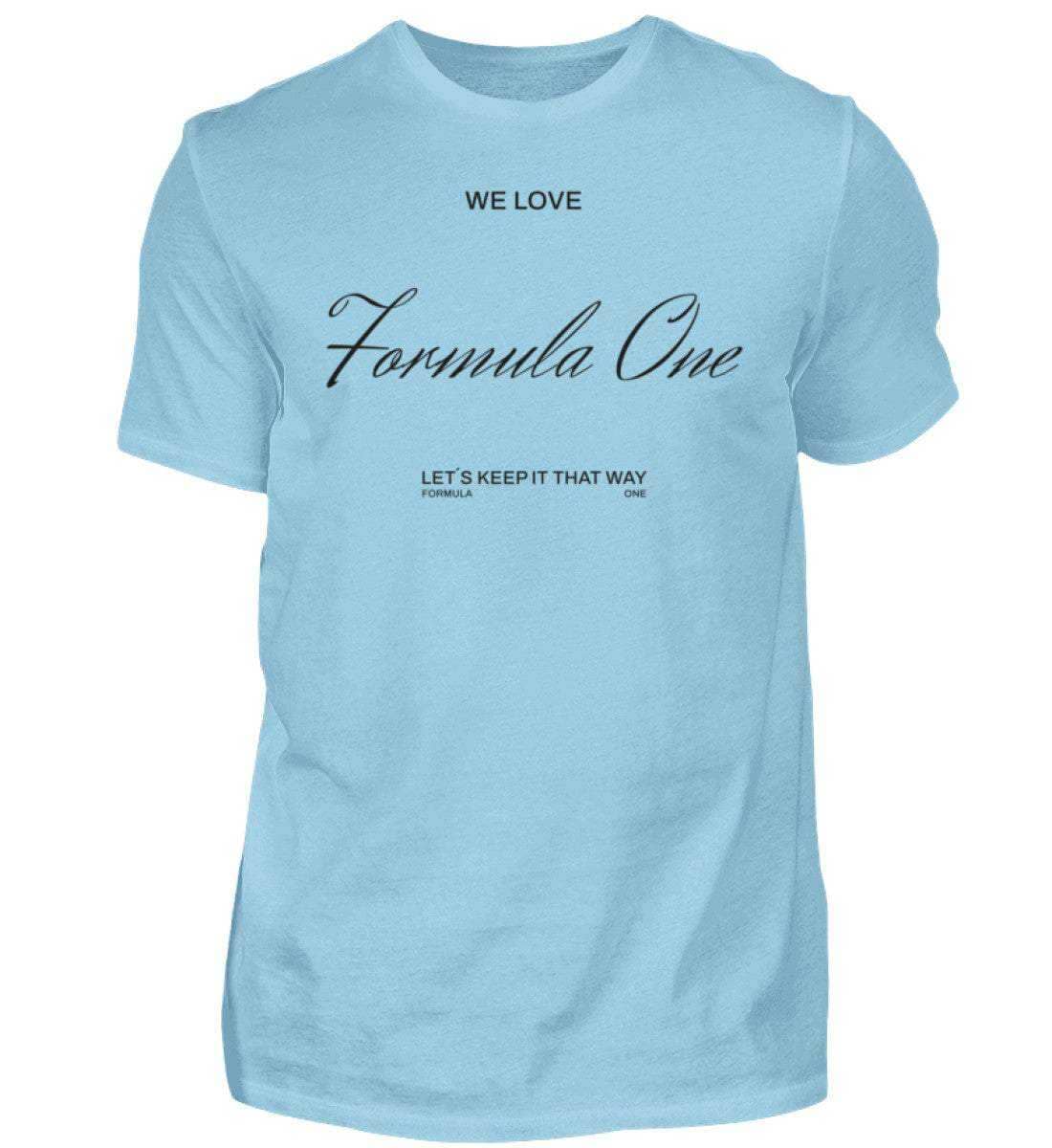 We Love Formula One Herren T-Shirt - Stylisches F1 Shirt | 100% Baumwolle | NOVAWEAR Herren Basic T-Shirt Novawear Sky Blue XS 