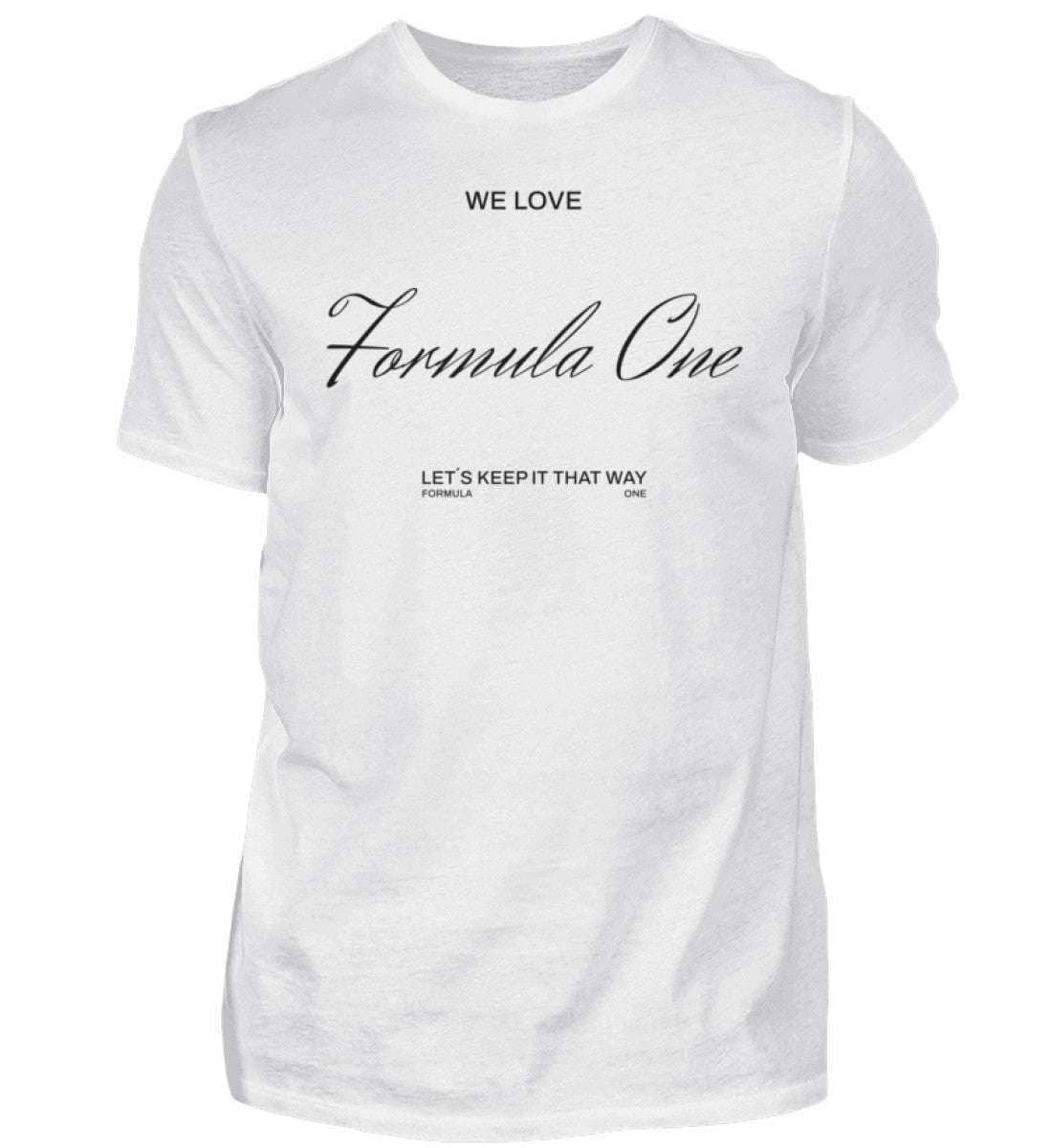 We Love Formula One Herren T-Shirt - Stylisches F1 Shirt | 100% Baumwolle | NOVAWEAR Herren Basic T-Shirt Novawear White S 