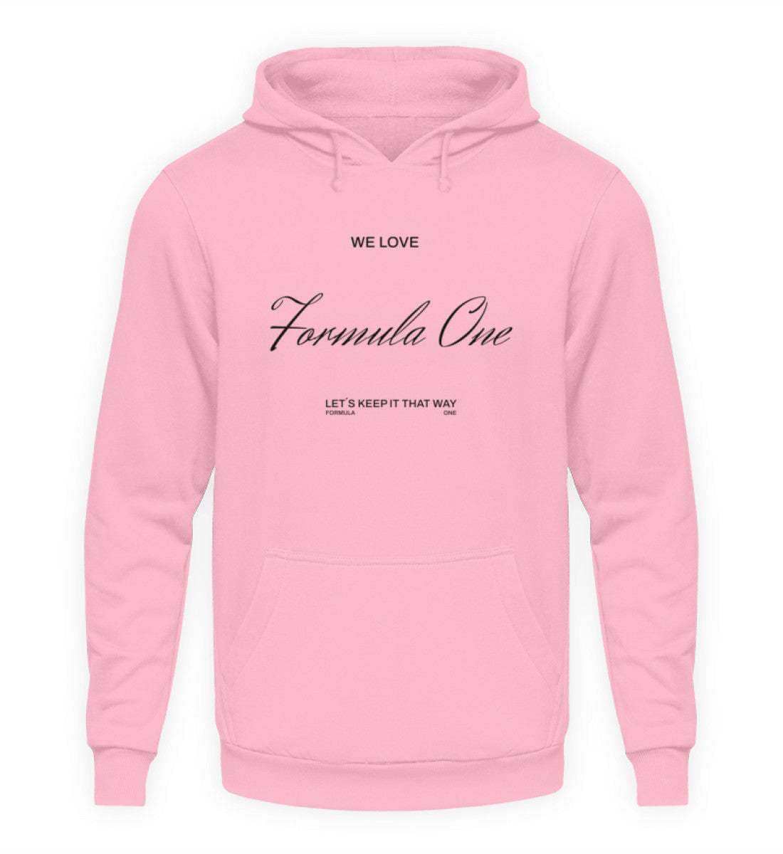 We Love Formula One Unisex Hoodie - Stylischer Kapuzenpullover | NOVAWEAR Unisex Hoodie Novawear Baby Pink XS 