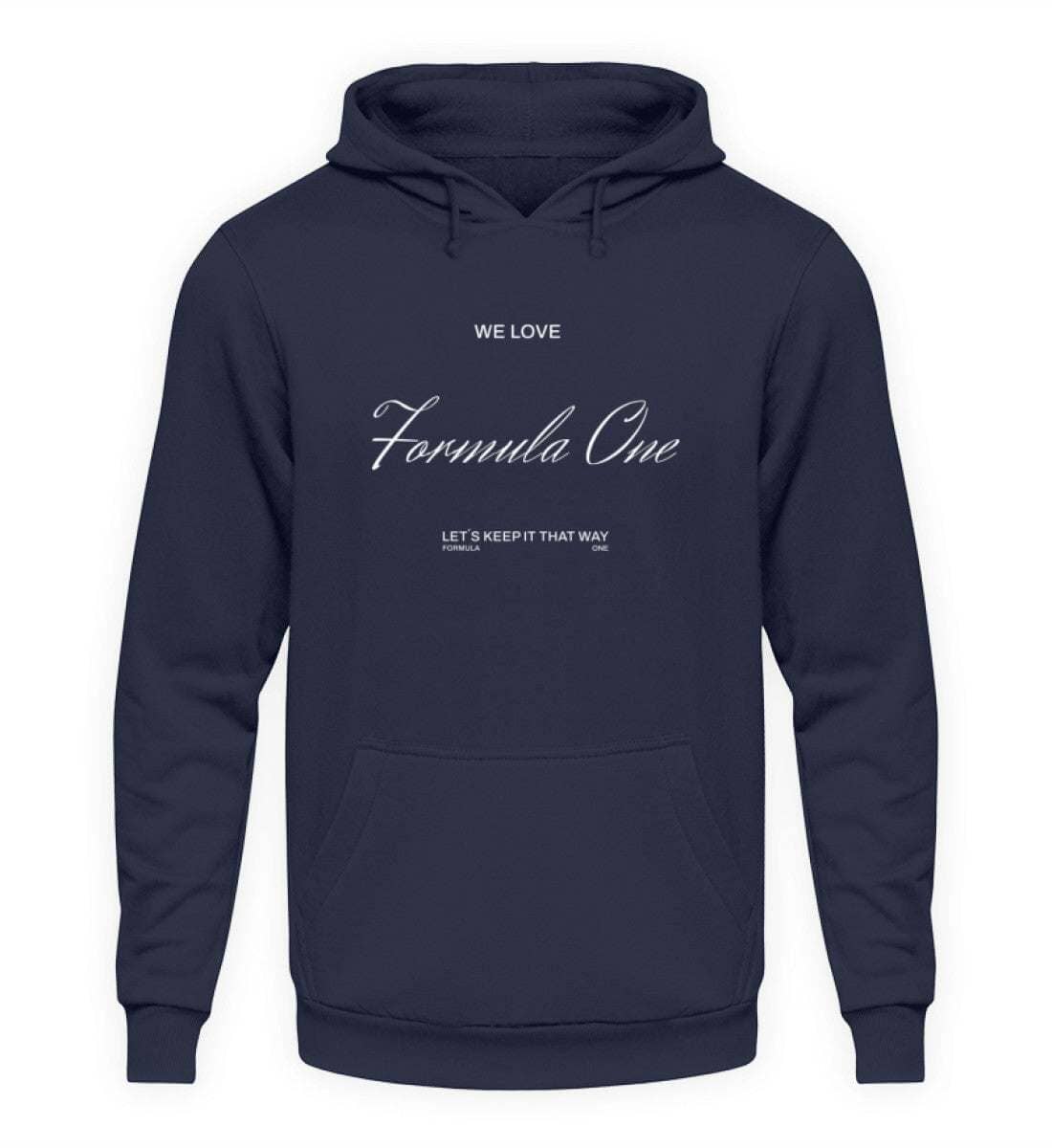 We Love Formula One Unisex Hoodie - Stylischer Kapuzenpullover | NOVAWEAR Unisex Hoodie Novawear Oxford Navy XS 